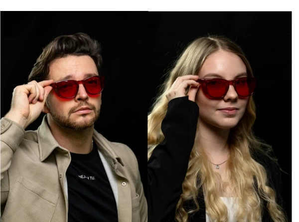 SLEEP-4B okuliare blokujúce modré svetlo – červené 1